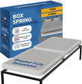 Greaton, Box Spring Bed Base Twin Size, 2-Inch Wood Mattress Foundation - Amish Made in USA – Quiet Noise Free, 2-Pieces Under Mattress-Support BoxSpring, Fully Assembled, White