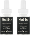 Pura & Guy Fox Home Scent Refill - Smart Air Diffuser - Up to 120-Hours of Luxury Fragrance per Refill - Home Essential - Clean & Safe Diffuser Fragrance - 2 Pack, SoHo