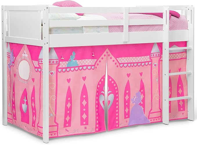 Disney Princess Loft Bed Tent - Curtain Set for Low Twin Loft Bed (Bed Sold Separately) by Delta Children
