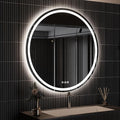 ROOMTEC 24 Inches LED Bathroom Mirror with Front and Backlit,Anti-Fog,3 Colors and Dimmable Light(ETL/UL Certification)
