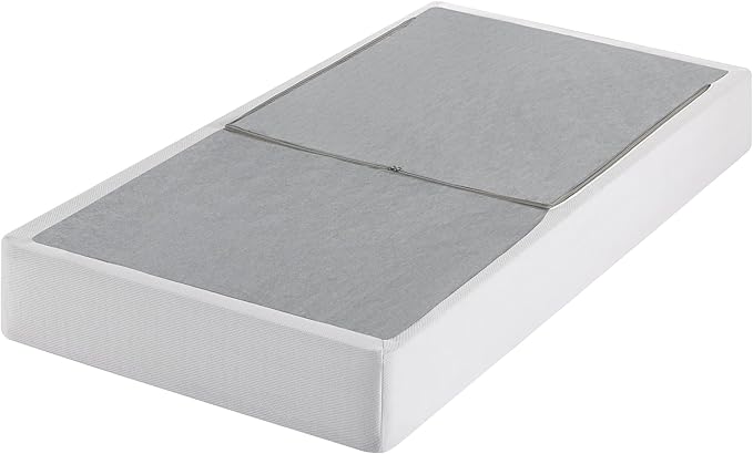 ZINUS 9 Inch Box Spring with Cover, No Assembly Mattress Foundation, Sturdy Metal Structure, Twin XL, White