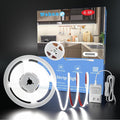 WOBANE Under Cabinet Lighting,Flexible COB LED Strip Light,Under Counter Lights for Kitchen,Mirror,Ceiling,Room,TV,Shelf,Cupboard,Desk,Showcase,ETL Listed,6.6ft,640LEDs,6000K White,900lm