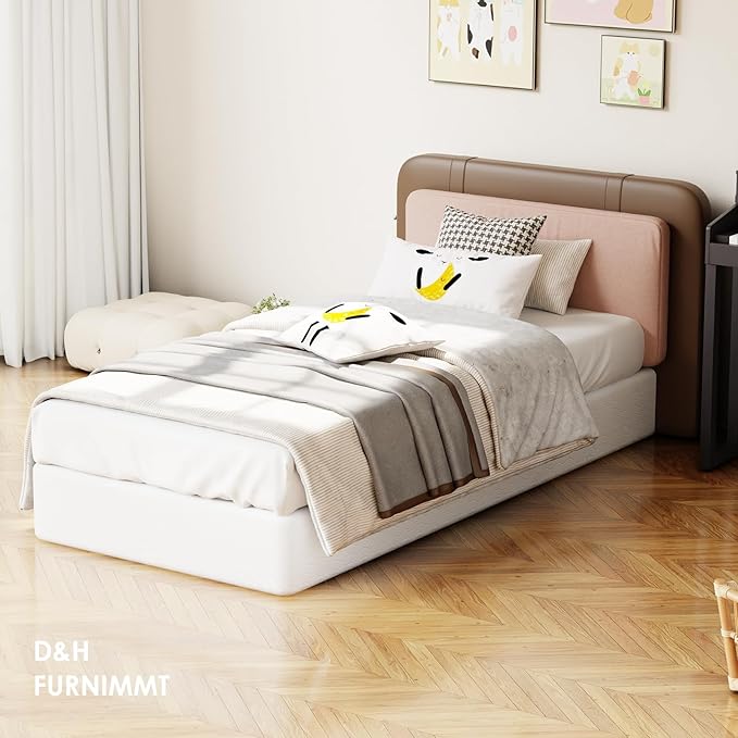D&H FURNIMMT Queen Size Box Spring 7 Inch, Heavy Duty Metal Box Spring Bed Base with Fabric Cover, Mattress Foundation, Easy Assembly, Noise Free（Queen）