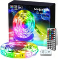 DAYBETTER (2rd Gen) SMD 5050 Remote Control Led Strip Lights 50ft Color Changing with 44Keys Remote Controller and 12V Power Supply for Bedroom