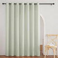 RYB HOME Vertical Linen Curtains Natural Texture - Airy Semi Sheer Drapes with Privacy Assured Modern Farmhouse Style for Living Room Dining Room Kitchen, W 100 inch x L 90 inch, Sage Green, 1 Pc