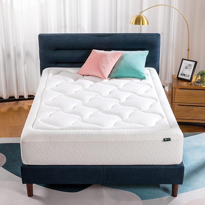 ZINUS 12 Inch Cloud Memory Foam Mattress, Queen, Fiberglass Free, Pressure Relieving, Mattress in A Box, CertiPUR-US Certified, White
