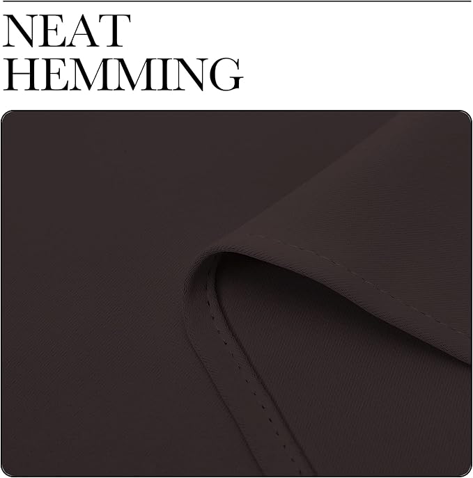NICETOWN Blackout Thick Window Curtains - Thermal Insulated Grommet Drape Panels for Bedroom and Living Room (Brown, Set of 2, W42 x L95)
