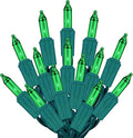 PREXTEX 100 Count Green Christmas Lights - 20 ft Warm Twinkle String Lights with Green Wire for Indoor and Outdoor Holiday Decor, Christmas Trees, Patios and More