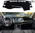 Dashboard Cover Mat Custom Fit for Toyota Highlander Accessories 2014-2019 Dash Cover Nonslip Dash Mat Protector Sunshade No Glare Black