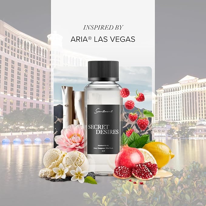 Scentiment Diffuser Oil - Secret Desires | Aromatherapy Fragrance | Inspired by 5-Star Hotels | Notes of Lemon Crème, Vanilla, Raspberry, Pomegranate & Peony (50 mL)