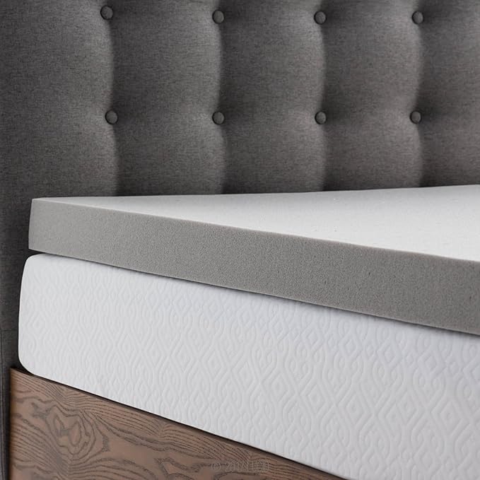LUCID 3 Inch Bamboo Infused Memory Foam Mattress Topper - California King Size – Cooling Ventilation – Pressure Relieving Bed Topper - Mattress Pad – CertiPur Certified