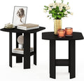 Furinno Simple Design End Table, 2-Pack, Espresso