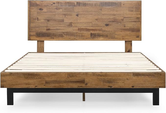 ZINUS Tricia Wood Platform Bed Frame with Adjustable Headboard / Wood Slat Support with No Box Spring Needed / Easy Assembly, Full