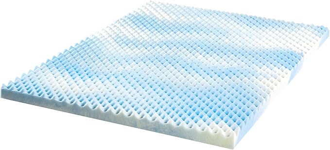 ZINUS 3 Inch Swirl Gel Cooling Memory Foam Mattress Topper, Smaller, More Convenient WonderBox Packaging, Cooling, Airflow Design, CertiPUR-US Certified, King