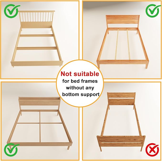 Twin Box Spring 2 Inch Low Profile, Heavy Duty Metal Box Spring Bed Base Bunkie Board, Mattress Foundation, Easy Assembly, Noise Free, Black