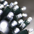 5mm LED Wide Angle Cool White Prelamped Light Set, Green Wire - 50 LED Cool White Wide Angle, Flicker Free Style Light Set, Green Wire, 4" Spacing
