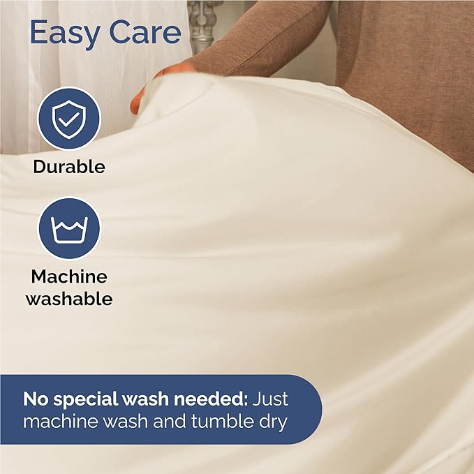 Twin XL Sheets Set 6 Piece - Includes 2 Pillowcases - Bed Sheets Twin XL Size - Soft Hotel Luxury Bedding - Cooling, Comfy & Breathable - 1 Flat & 1 Fitted & 2 Pillowcases w/ Deep Pockets - Off White