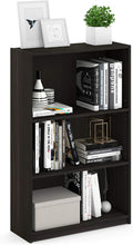 Furinno JAYA Book Shelf, 3-Tier Bookshelf, Bookcase with Adjustable Shelves, 9.5 x 24.5 x 40.3, for Living Room, Bedroom, Home Office, Espresso