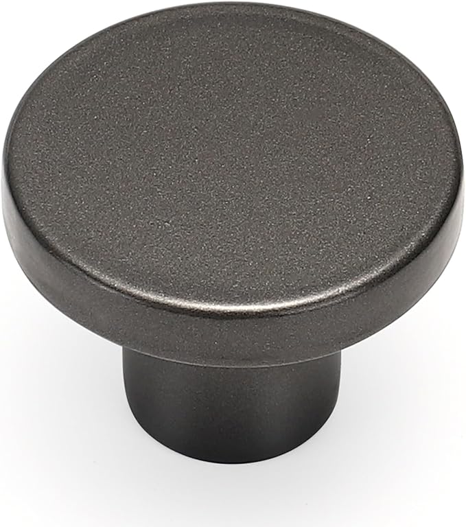 Ravinte 3 Pack Cabinet Knobs Pearl Grey Kitchen Cabinet Knobs Round Dresser Drawer Pulls Closet Door Pulls 1-1/5 Inch