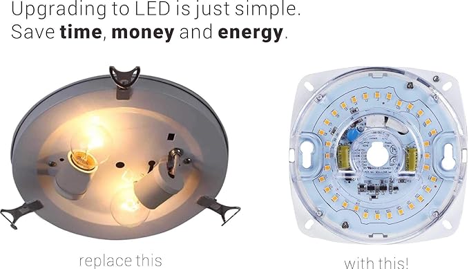 7" LED Light Engine - 8.39" Overall, 28W 2200LM, 3000K Warm White, CRI90+, Dimmable Retrofit Kit for Ceiling Lights, Ceiling Fans, Pendants, Lanterns, Garden Fixtures, UL/ES/JA8 Certified