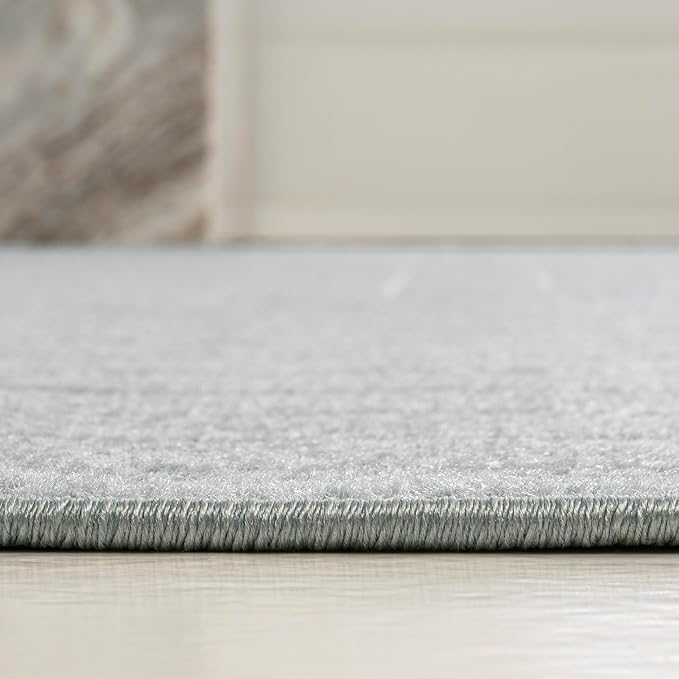 Eyely NCS101F-8 Odense High-Low Minimalist Angle Geometric Light Blue/Cream 8 ft. x 10 ft. Indoor/Outdoor Area Rug, for Home, Backyard, Patio, Porch, Bedroom, Kitchen, Living Room