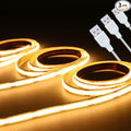Led Strip Lights 5V USB Short COB LED Strip Light 3Pack 3000K Warm White Small Flexible Not Dimmable USB led Lights for Indoor Home DIY Lighting Room Decor 5V LED TV Lights (3.28FT/1M*3)