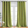 NICETOWN Room Darkening Curtains 90 inches Long for Bedroom - Grommet Light & Heat Blocking Window Treatments Soundproof Drapes for Living Room (2 Panels, W52 x L90, Fresh Green)