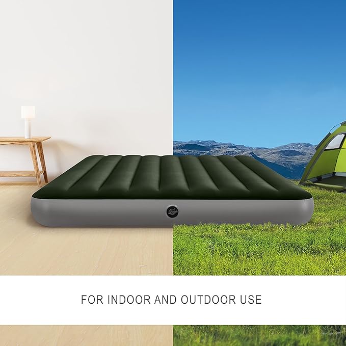 Intex 64109E Dura-Beam Standard Prestige Air Mattress: Fiber-Tech – Queen Size – 10in Bed Height – 600lb Weight Capacity – Pump Sold Separately (Pack of 3)