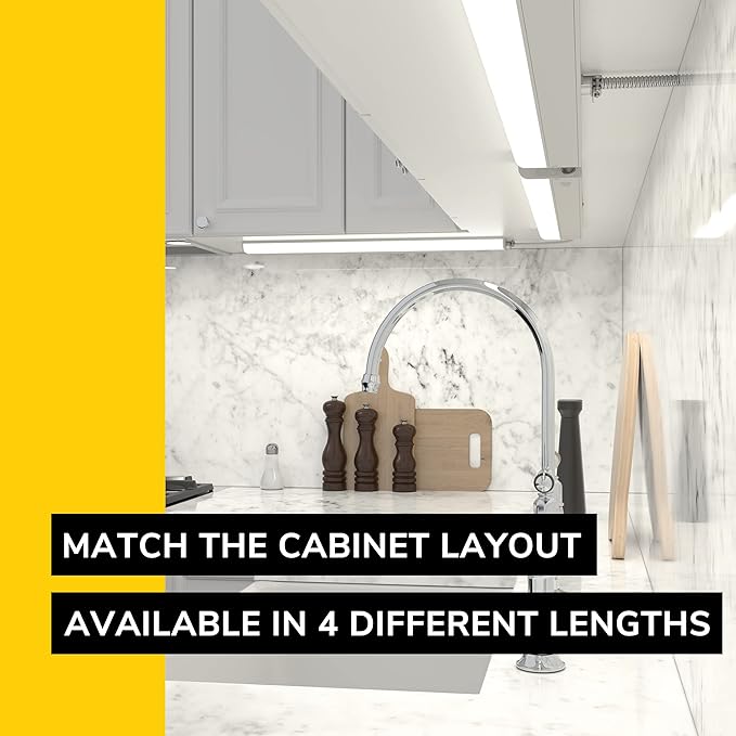 GETINLIGHT 12-inch Hardwired Only LED Under Cabinet Lighting, Daylight White(5000k), Dimmable, Matte White Finished, ETL Listed, IN-0201-11-WH-50