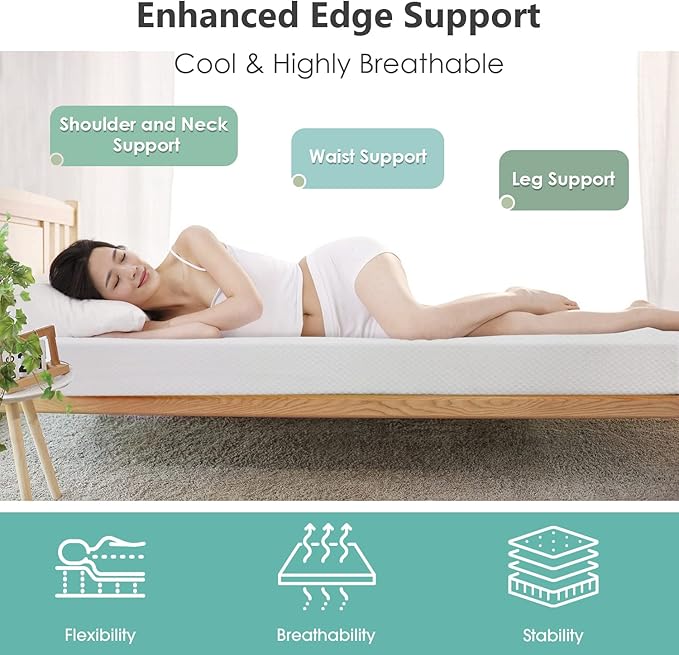 PayLessHere 10 Inch Full Gel Memory Foam Mattress Fiberglass Free/CertiPUR-US Certified/Bed-in-a-Box/Cool Sleep & Comfy Support