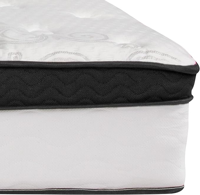 Flash Furniture Capri Comfortable Sleep 12 Inch CertiPUR-US Certified Memory Foam & Pocket Spring Mattress, Full Mattress in a Box White
