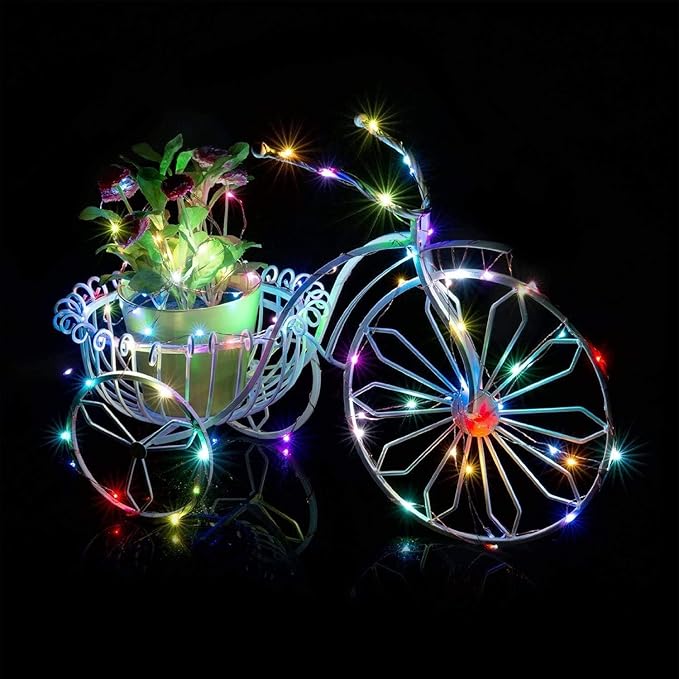 ZNYCYE 10 Pack 10ft 30 LED Mason Jar String Lights 8 Modes with Timer Waterproof Fairy Lights Upgraded Battery（Included Operated for DIY Wedding Party Mason Jar Christmas Decorations (Multi-Color)
