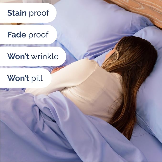 Full 6 Piece Sheet Set - Comfy Breathable & Cooling - Ultra Soft Hotel Luxury Bedding Set w/ 8-16 Inch Deep Pockets - 1 Flat & 1 Fitted Sheet & 4 Pillowcases - Wrinkle Free and Easy Care - Lavender