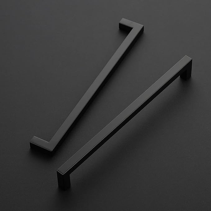 Ravinte 10 Pack 10 Inch Kitchen Square Cabinet Handles Matte Black Cabinet Pulls Black Drawer Pulls Kitchen Cabinet Hardware Kitchen Handles