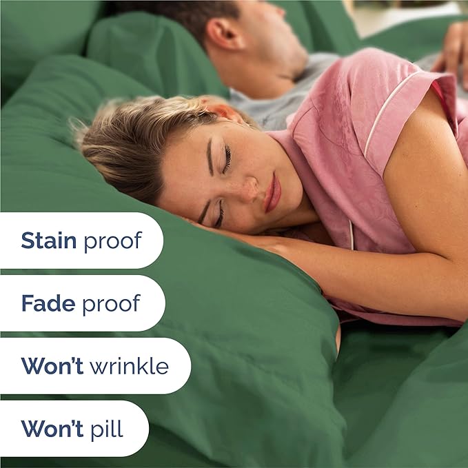 Full 6 Piece Sheet Set - Comfy Breathable & Cooling - Ultra Soft Hotel Luxury Bedding Set w/ 8-16 Inch Deep Pockets - 1 Flat & 1 Fitted Sheet & 4 Pillowcases - Cozy, Wrinkle Free & Easy Care - Emerald