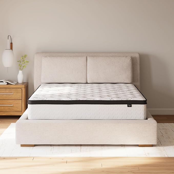 Ashley Chime Full Mattress Hybrid 12 Inch Firm Memory Foam for Pressure Relief, Mattress In a Box with Cooling Gel, Fiberglass Free