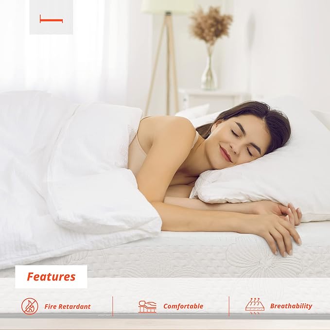 PrimaSleep Full Mattress, 8 Inch Gel Memory Foam Mattress, Gel Infused for Comfort and Pressure Relief, CertiPUR-US Certified, Bed-in-a-Box, Medium Firm, Full Size