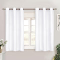 BGment Room Darkening Curtains 45 Inches Long - Grommet Thermal Insulated Drapes Small Window Treatment Panels for Kitchen Bedroom, 2 Panels, 38 x 45 Inch, Pure White