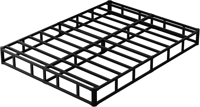 7 Inch King Box Spring Bed Base, Low Profile Metal Box Spring King with Fabric Cover, 3000 Lbs Max Weight Capacity Mattress Foundation, Noise-Free, Easy Assembly