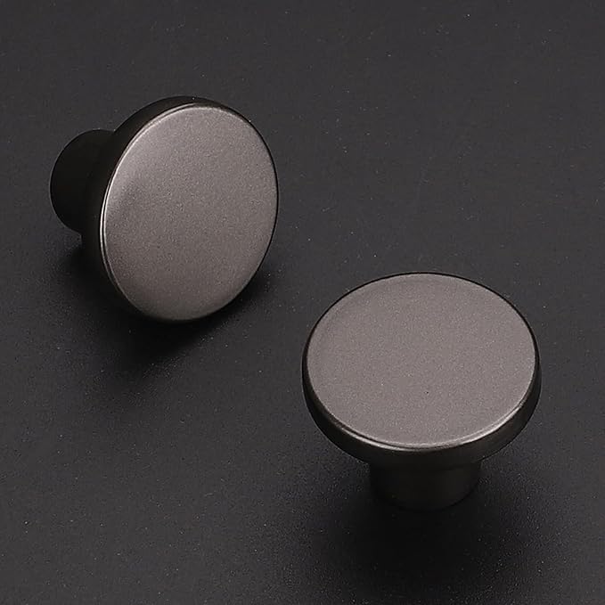 Ravinte 20 Pack Cabinet Knobs Pearl Grey Kitchen Cabinet Knobs Round Dresser Drawer Pulls Closet Door Pulls 1-1/5 Inch