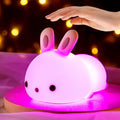 Mubarek Cute Night Light for Kids,16 Colors Kids Night Light for Girls Bunny Lamp,Dimmable Bunny Lamp,Tap Control+Rechargeable Gifts for Teen, Cute Room Decor for Teen Girls Gifts