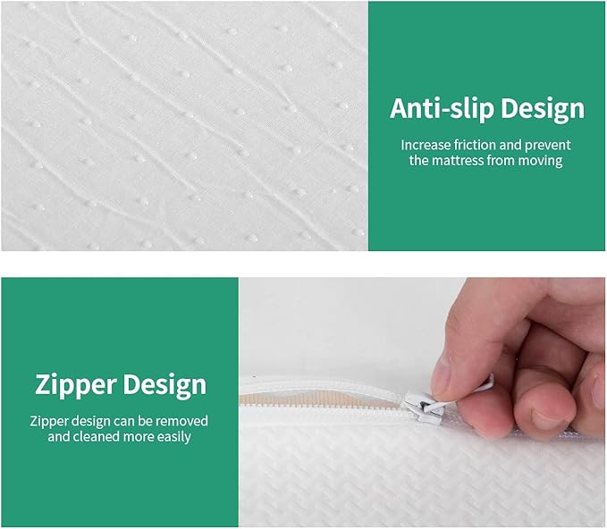 Pay Lesshere 12 Inch Queen Green Tea Mattress/Breathable Mattress for Cool Sleep & Pressure Relief/Medium Firm Mattresses/CertiPUR-US Certified/Bed-in-a-Box/Pressure Relieving （12 inch, Queen）