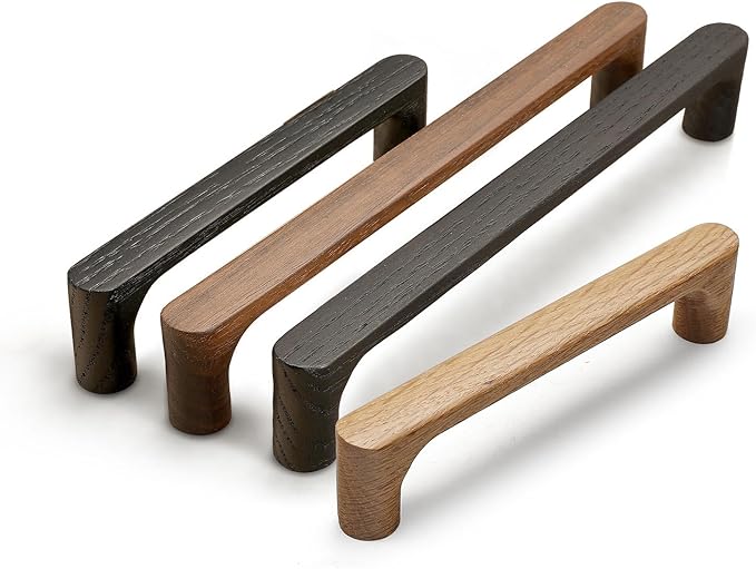 Burlywood Round 7-1/2in 4 pcs Wooden Drawer Pulls Handle pulls for cabinets Kitchen Cabinet Drawer pulls Cabinet Door Pull