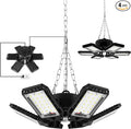 LED Garage Lights 4 Pack -180W, 18000LM 6500K Led Shop Light with 6+1 Deformable Panels, Basement Barn Light Garage Ceiling Lights, E26/E27 for Garage, Warehouse, Shop, Basement