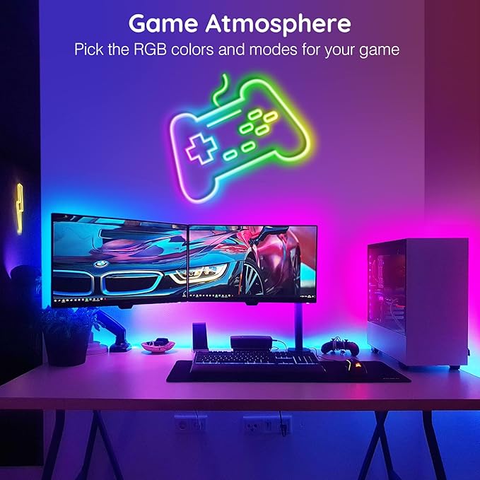 AILBTON 60Ft Neon Rope Lights,Flexible Led Rope Lights Control with App/Remote,Multiple Modes Rope Lights,IP65 Outdoor RGB Led Neon Light Waterproof,Music Sync Gaming