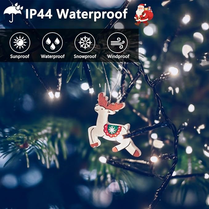100FT 2000 LED Cluster Christmas Lights, Christmas Tree Lights Outdoor Indoor with 8 Modes & Timer & Remote, Firecrackers String Lights Waterproof for Garland Party Xmas Decorations, Cool White