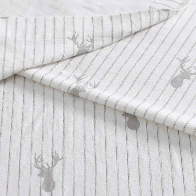 Eddie Bauer - Full Sheets, Cotton Flannel Bedding Set, Brushed For Extra Softness, Cozy Home Decor (Deer Lodge, Full)