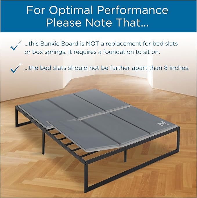 Meliusly Premium 10mm Bunkie Board Queen Size (60x80'') Patent Pending Low Profile Bed Board Design - Breathable, Noise Minimizing, Moisture Resistant Bunkieboards, Low Profile Bed Support