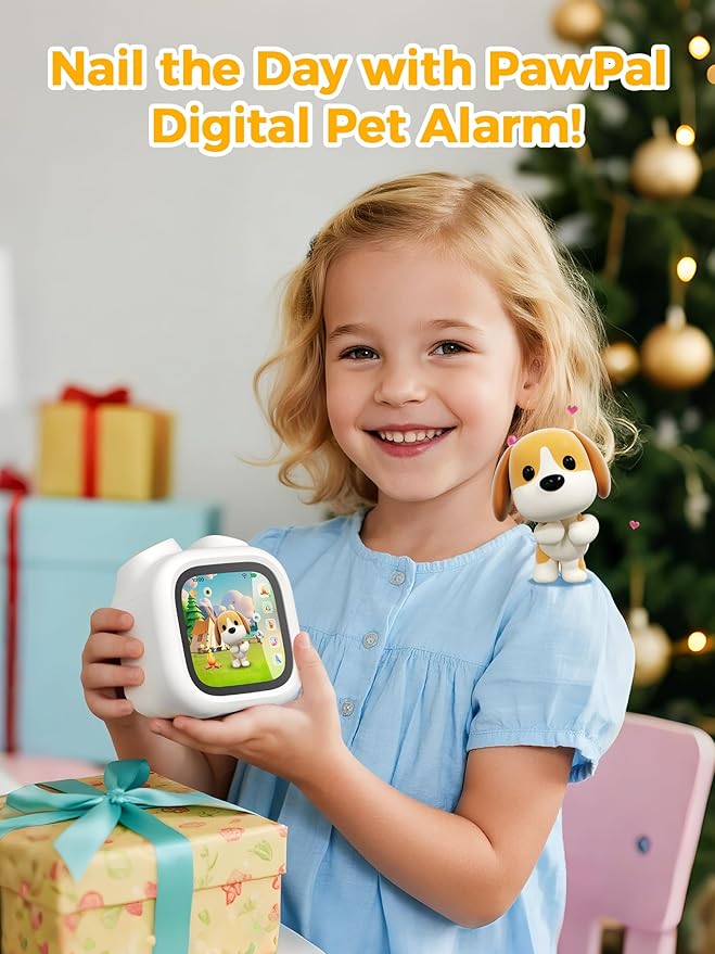 Think Academy Pawpal Toy for Kids & Toddlers - All-in-1 Stories, Music, Podcast, Schedule, Ok-to-Wake, Habit-Building, Digital Pet, Nightlight, Parental Control, Message, for Girls Boys Ages 3+