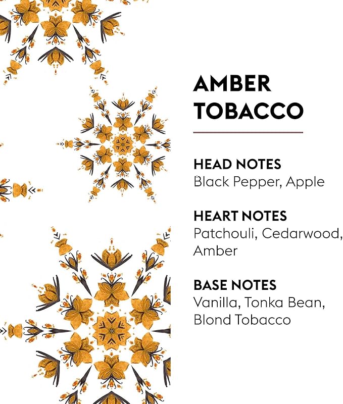 Maison Berger - Amber Tobacco - Lampe Berger Fragrance Refill Oil for Home Diffusers - Luxury Air Freshener with Black Pepper, Vanilla & Tobacco Notes - 16.9 Fl Oz (500ml)